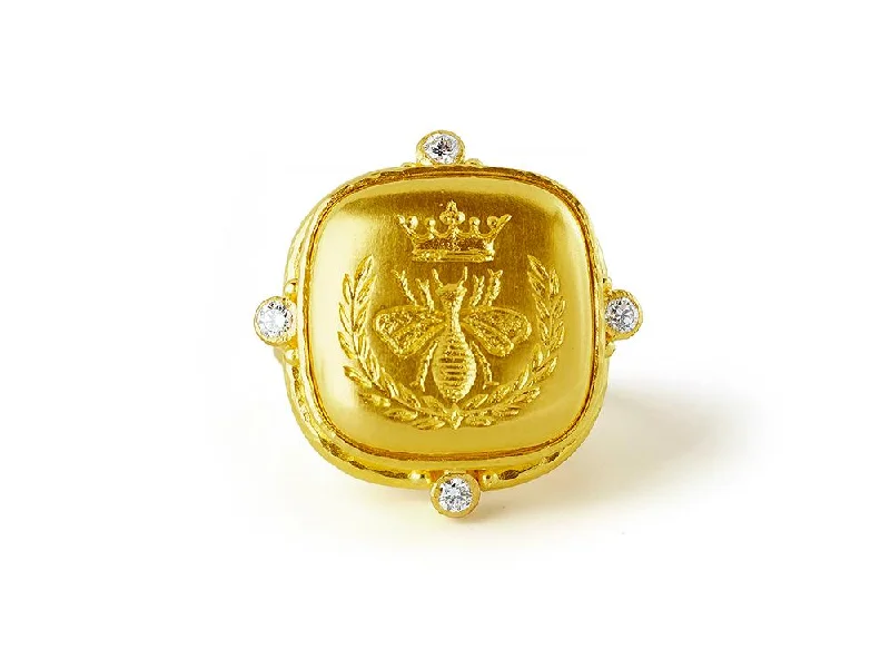 Dazzling Deals On Necklaces, Bracelets, And More Elizabeth Locke “Queen Bee” Diamond Ring