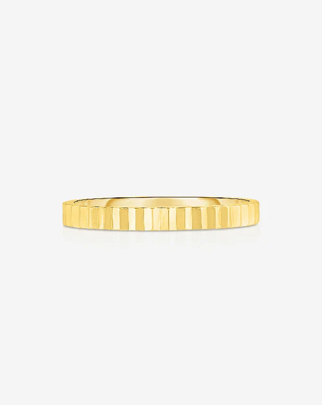 Special Offers On Handcrafted And Designer Jewelry Fluted Gold Stackable Ring