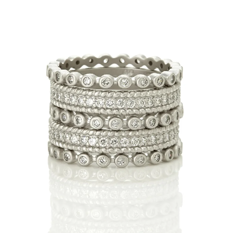 Grab Your Favorite Jewelry At The Lowest Prices Freida Rothman Signature Pavé 5 Stack Ring