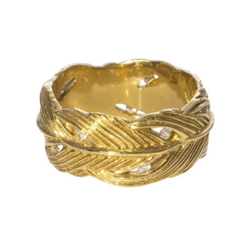Must-Have Jewelry At Irresistible Discounts Grainger McKoy Wide Feather Diamond Ring