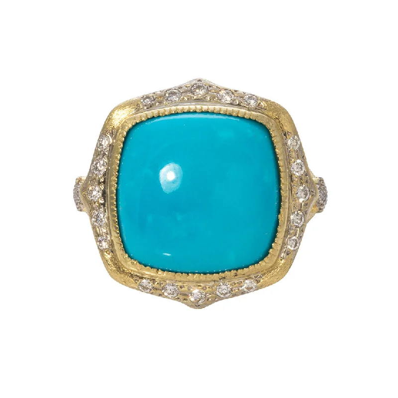 Shop Modern Jewelry Collections With Exclusive Discounts Jude Frances Moroccan Marrakesh Cushion Turquoise Ring