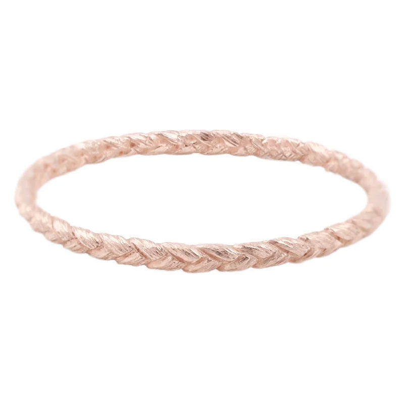 Discounted Luxury Jewelry – Shine Without The Splurge Small Rose Gold Braid Ring