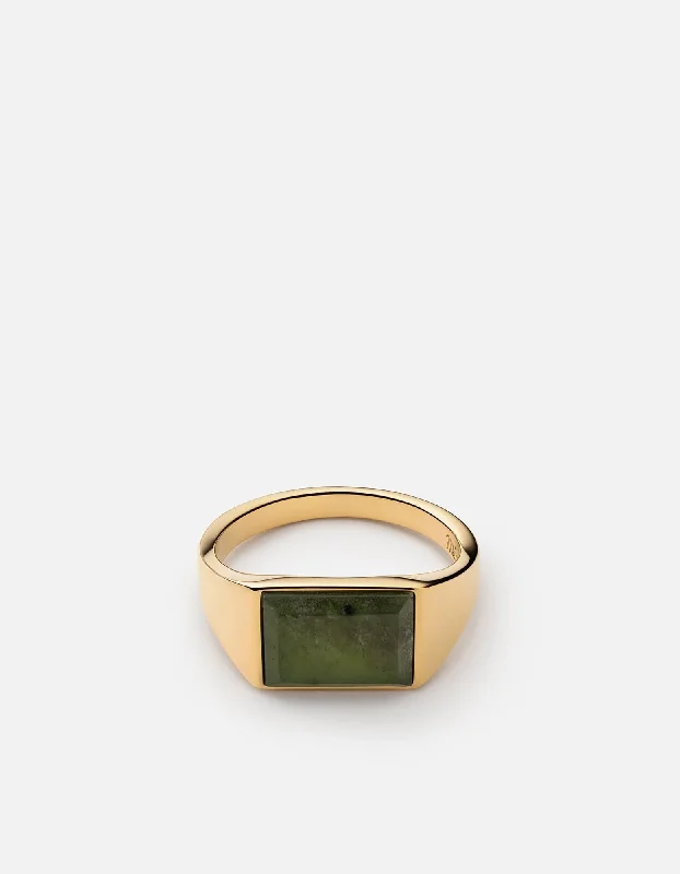 Lennox Jasper Ring, Gold