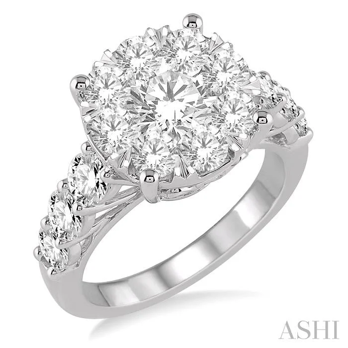 Luxury Jewelry Now At Special Promotional Rates ROUND SHAPE LOVEBRIGHT ESSENTIAL DIAMOND ENGAGEMENT RING
