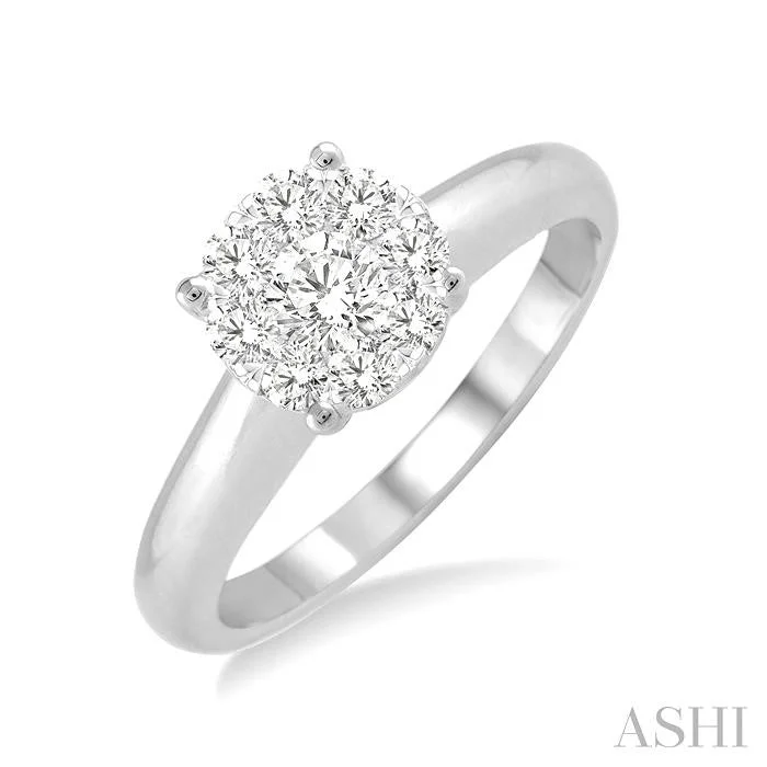 Shop Dazzling Jewelry At The Best Prices ROUND SHAPE LOVEBRIGHT ESSENTIAL DIAMOND RING