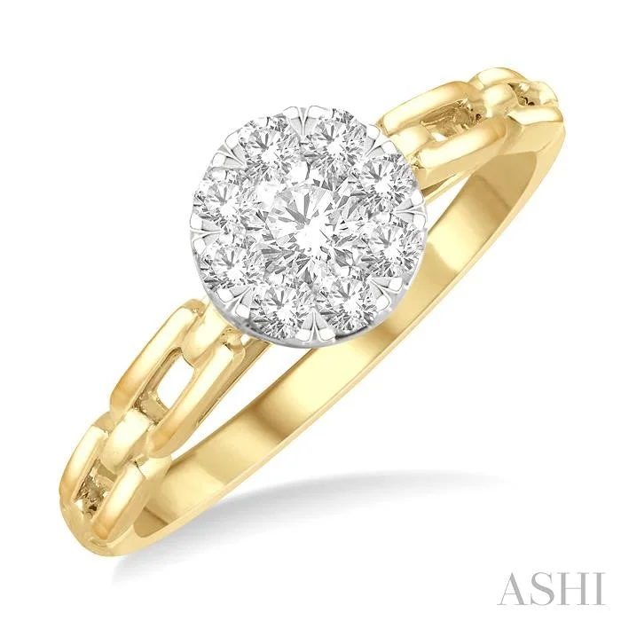 Exclusive Jewelry Offers – Sparkle For Less ROUND SHAPE PAPER CLIP LOVEBRIGHT DIAMOND FASHION RING