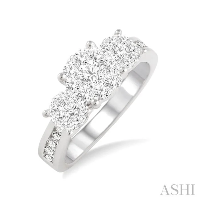 Don't Miss Our Biggest Jewelry Sale Of The Season ROUND SHAPE PAST PRESENT & FUTURE LOVEBRIGHT ESSENTIAL DIAMOND RING