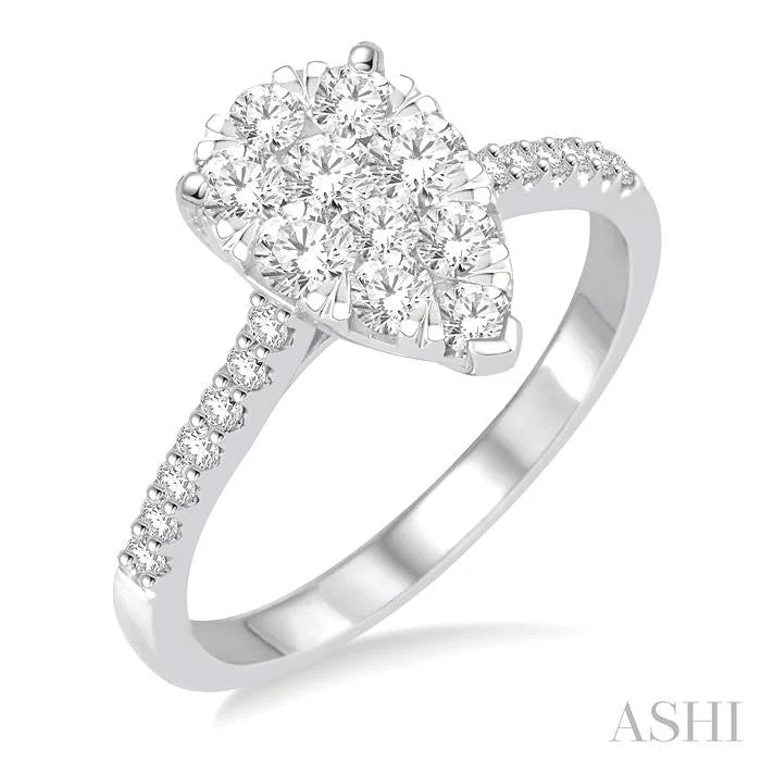 Trendy And Classic Jewelry Now At Reduced Prices PEAR SHAPE LOVEBRIGHT ESSENTIAL DIAMOND ENGAGEMENT RING