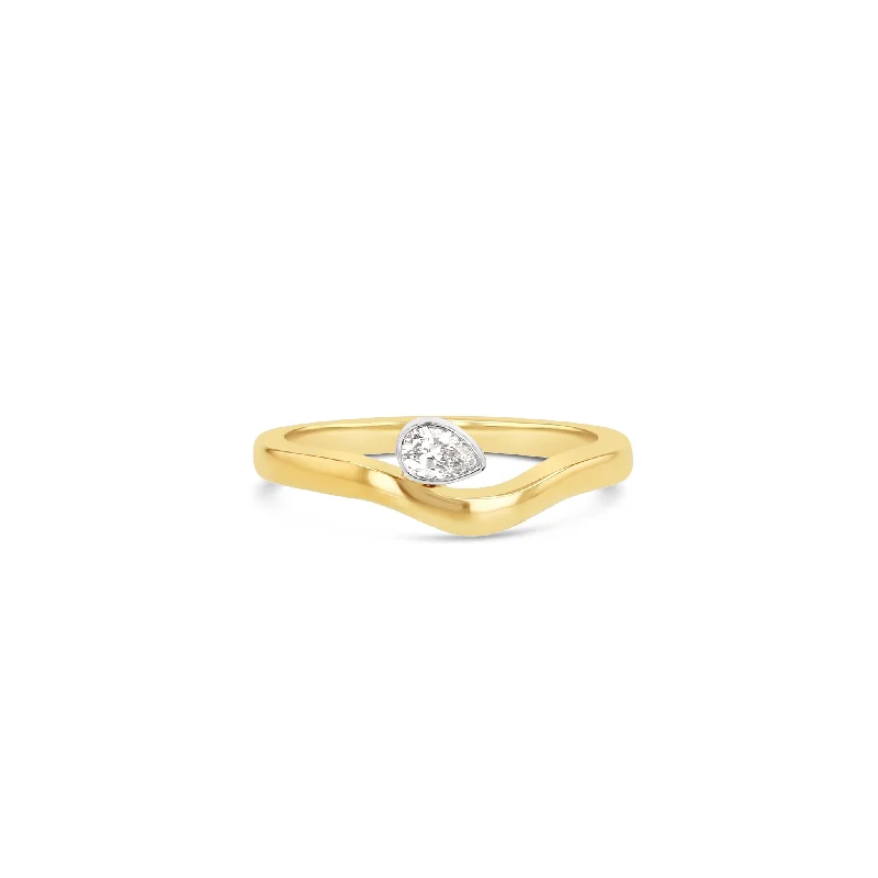Jewelry Clearance Event – Stock Up Before It's Over Pear Diamond Wave Band