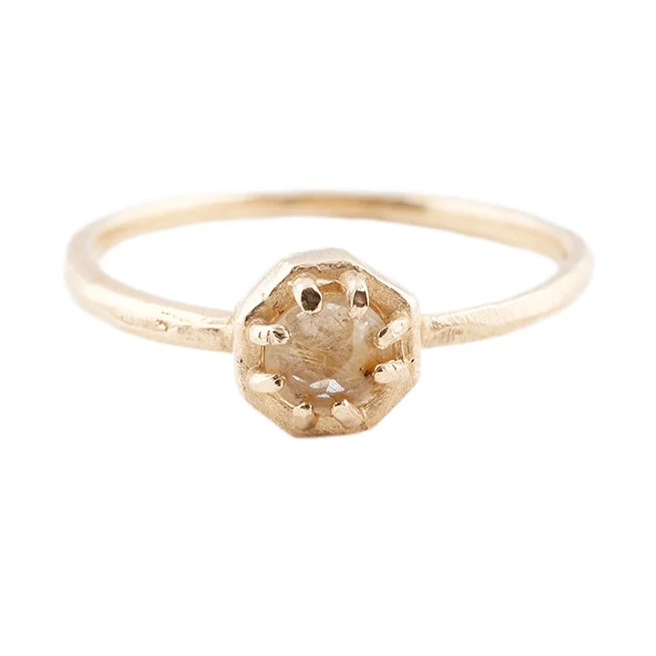 Shop Dazzling Jewelry With Special Promotional Discounts Tiny Rutilated Quartz Ring