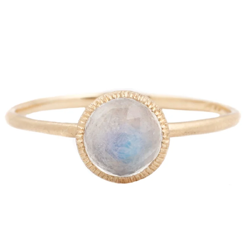 Rainbow Moonstone Ring