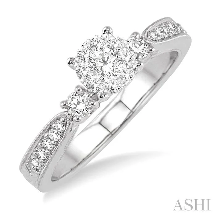 Luxury Jewelry Now At Special Promotional Rates ROUND SHAPE LOVEBRIGHT DIAMOND ENGAGEMENT RING