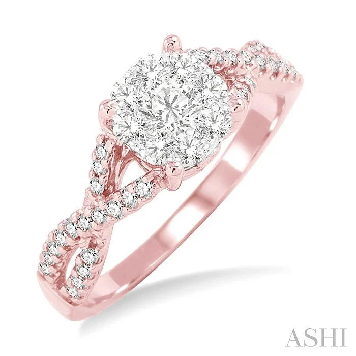 Grab Your Favorite Jewelry At The Lowest Prices ROUND SHAPE LOVEBRIGHT DIAMOND ENGAGEMENT RING