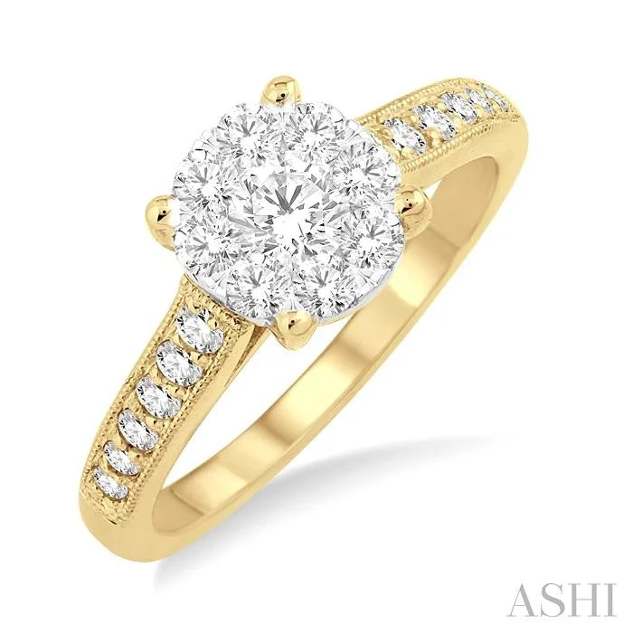 Chic, Trendy, And Affordable Jewelry Sale ROUND SHAPE LOVEBRIGHT ESSENTIAL DIAMOND ENGAGEMENT RING