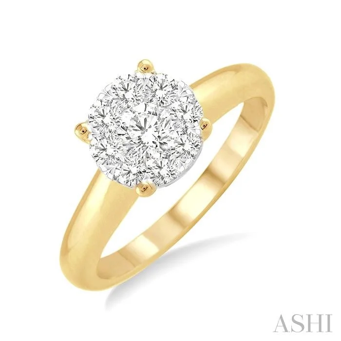 Shop Dazzling Jewelry At The Best Prices ROUND SHAPE LOVEBRIGHT ESSENTIAL DIAMOND RING