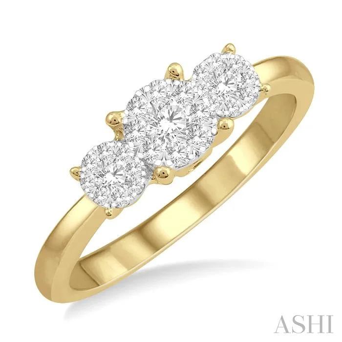 Seasonal Jewelry Deals – Elevate Your Style ROUND SHAPE PAST PRESENT & FUTURE LOVEBRIGHT ESSENTIAL DIAMOND ENGAGEMENT RING