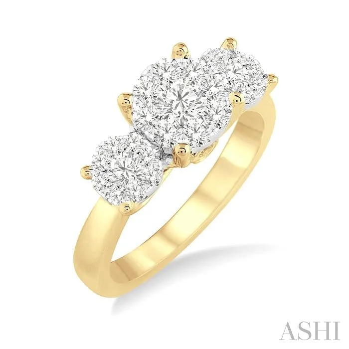 Special Sale On Handcrafted Jewelry – Shop Today ROUND SHAPE PAST PRESENT & FUTURE LOVEBRIGHT ESSENTIAL DIAMOND ENGAGEMENT RING