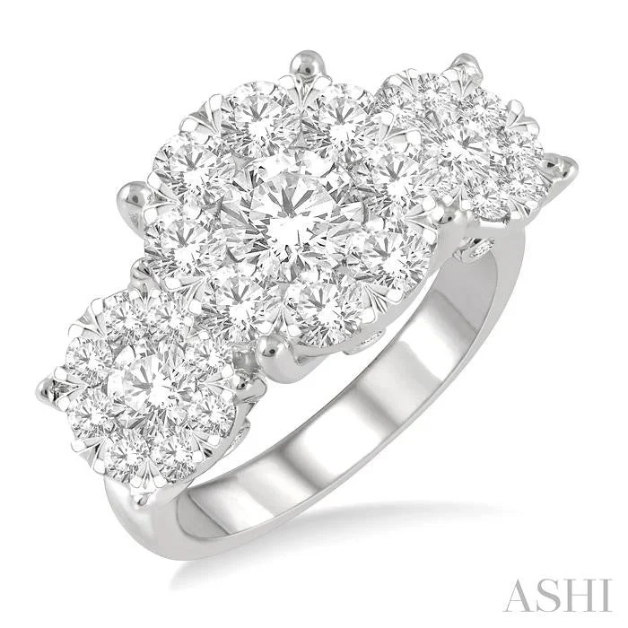 Timeless Jewelry Styles At Wallet-Friendly Prices ROUND SHAPE PAST PRESENT & FUTURE LOVEBRIGHT ESSENTIAL DIAMOND ENGAGEMENT RING