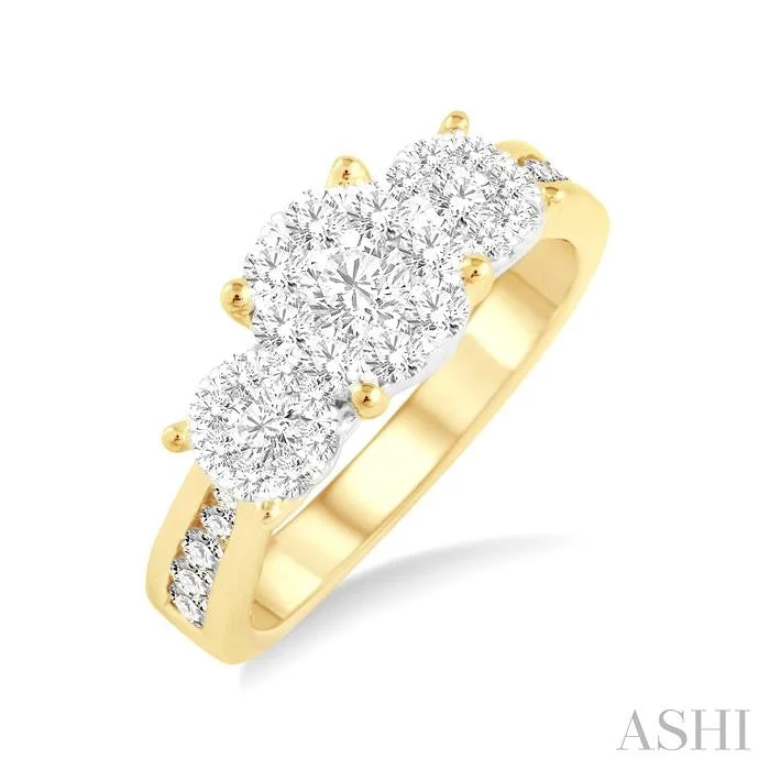 Timeless Jewelry At Special Discount Rates ROUND SHAPE PAST PRESENT & FUTURE LOVEBRIGHT ESSENTIAL DIAMOND RING