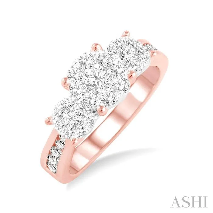 Get Your Favorite Jewelry At The Best Price ROUND SHAPE PAST PRESENT & FUTURE LOVEBRIGHT ESSENTIAL DIAMOND RING
