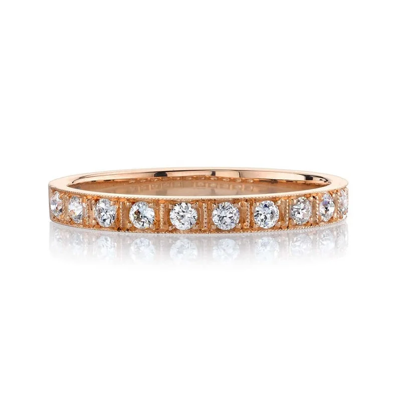 Shop High-Quality Jewelry At Jaw-Dropping Discounts Single Stone 18K Rose Gold Hadley Band