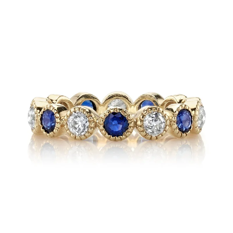 Buy More, Save More On Stunning Jewelry Designs Single Stone Diamond & Sapphire Medium Gabby Band
