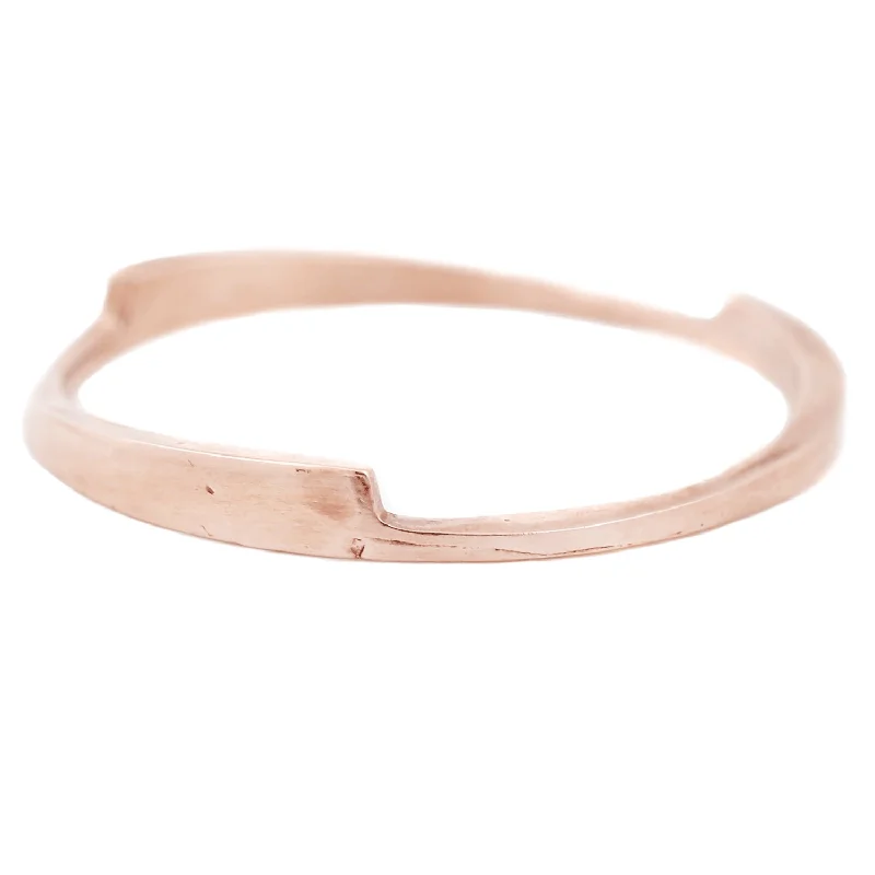 Shop Stylish Jewelry Now And Save Big Plain Rose Gold Razor Stack Ring