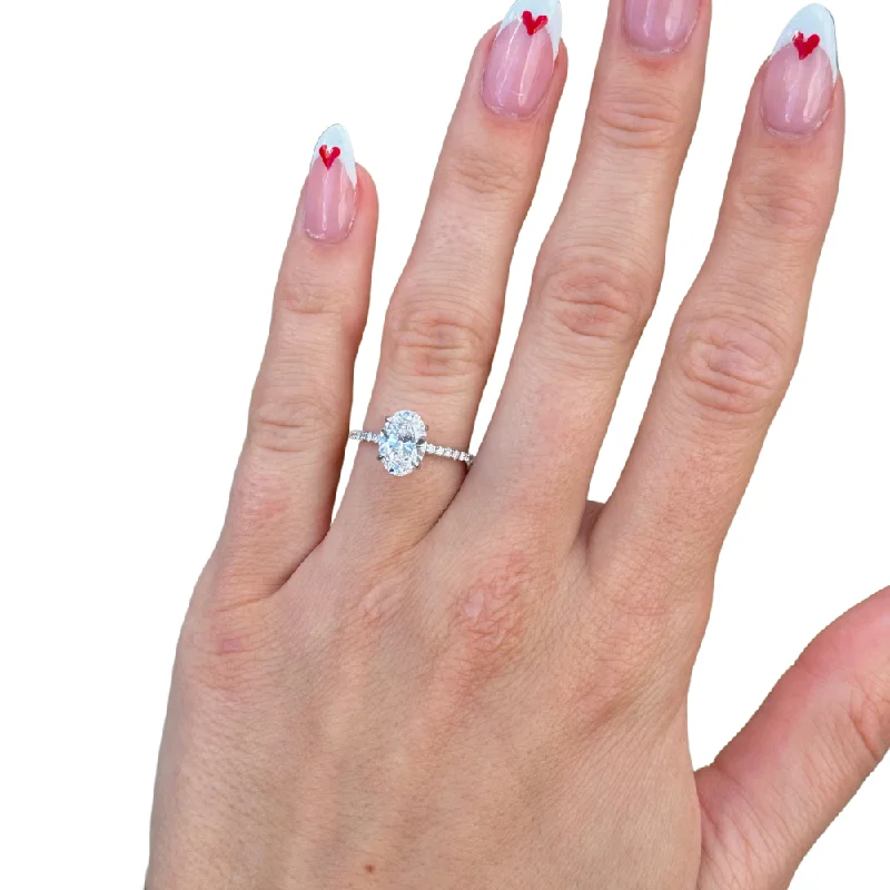 Exclusive Gemstone Jewelry At Special Prices 1.73 Carat Lab Grown Oval Engagement Ring with Signature Setting Exclusive Gemstone Jewelry At Special Prices 1.73 Carat Lab Grown Oval Engagement Ring with Signature Setting