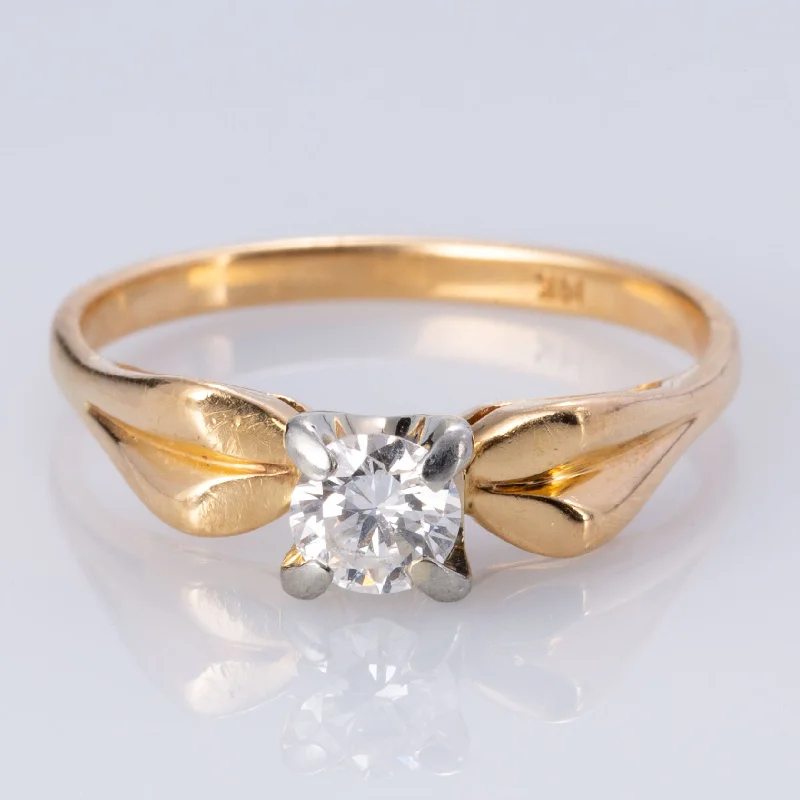 High-Quality Gemstone Jewelry For Special Occasions 10K Yellow and White Gold 4-Prong Diamond Ring | 0.37 ct | SZ 8 |