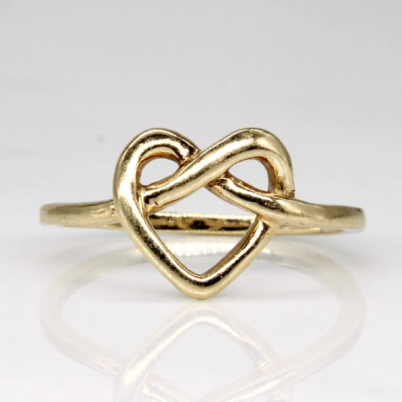 Accessorize For Less – Luxury Jewelry At Affordable Prices 10k Yellow Gold Heart Knot Ring | SZ 4.75 | Accessorize For Less – Luxury Jewelry At Affordable Prices 10k Yellow Gold Heart Knot Ring | SZ 4.75 |
