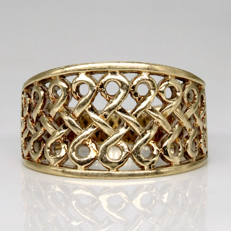 Buy More, Save More On Stunning Jewelry Designs 10k Yellow Gold Lattice Ring | SZ 7 | Buy More, Save More On Stunning Jewelry Designs 10k Yellow Gold Lattice Ring | SZ 7 |