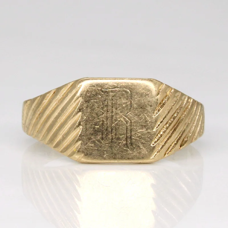Premium Jewelry At Special Low Prices For A Limited Time 10k Yellow Gold 'R' Initial Ring | SZ 5.25 | Premium Jewelry At Special Low Prices For A Limited Time 10k Yellow Gold 'R' Initial Ring | SZ 5.25 |