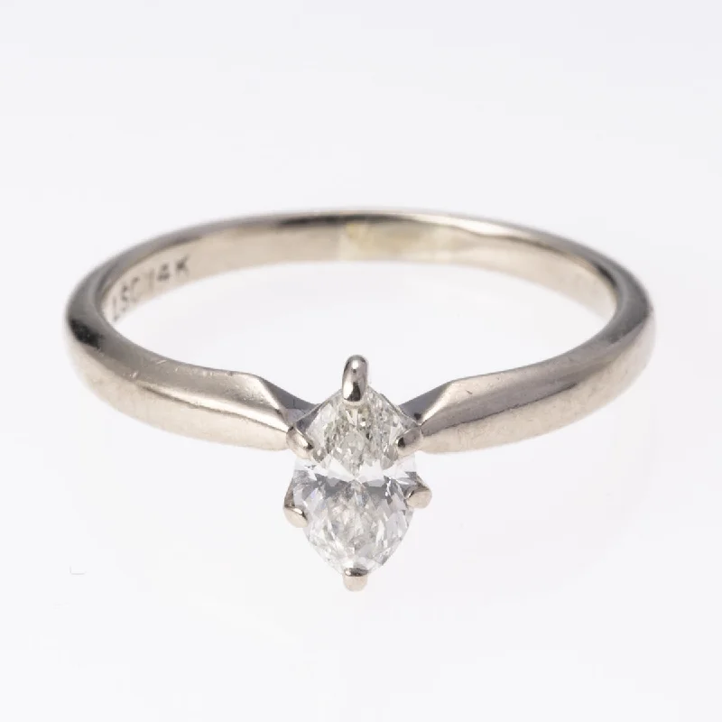 Elevate Your Outfit With Discounted Statement Jewelry 14K White Gold Marquise Diamond Ring | 0.40 ct | SZ 6 | Elevate Your Outfit With Discounted Statement Jewelry 14K White Gold Marquise Diamond Ring | 0.40 ct | SZ 6 |