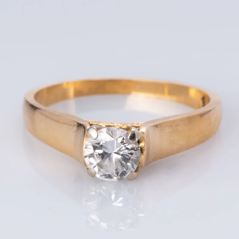 Unbeatable Offers On Luxury And Everyday Jewelry 14K Yellow and White Gold 4-Prong Diamond Ring | 0.52 ct | SZ 6.75 |