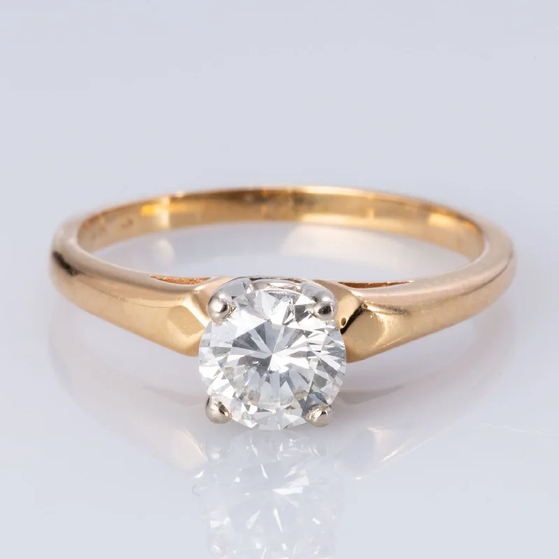 Sparkle In Style With Our Best Jewelry Deals 14K Yellow and White Gold 4-Prong Diamond Ring | 0.74 ct | SZ 5.75 |