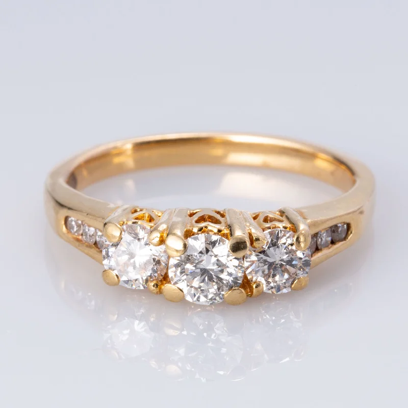 Shop Dazzling Rings, Earrings, And More At Special Discounts 14K Yellow and White Gold Diamond Ring | 1.31 ctw | SZ 9.5 |