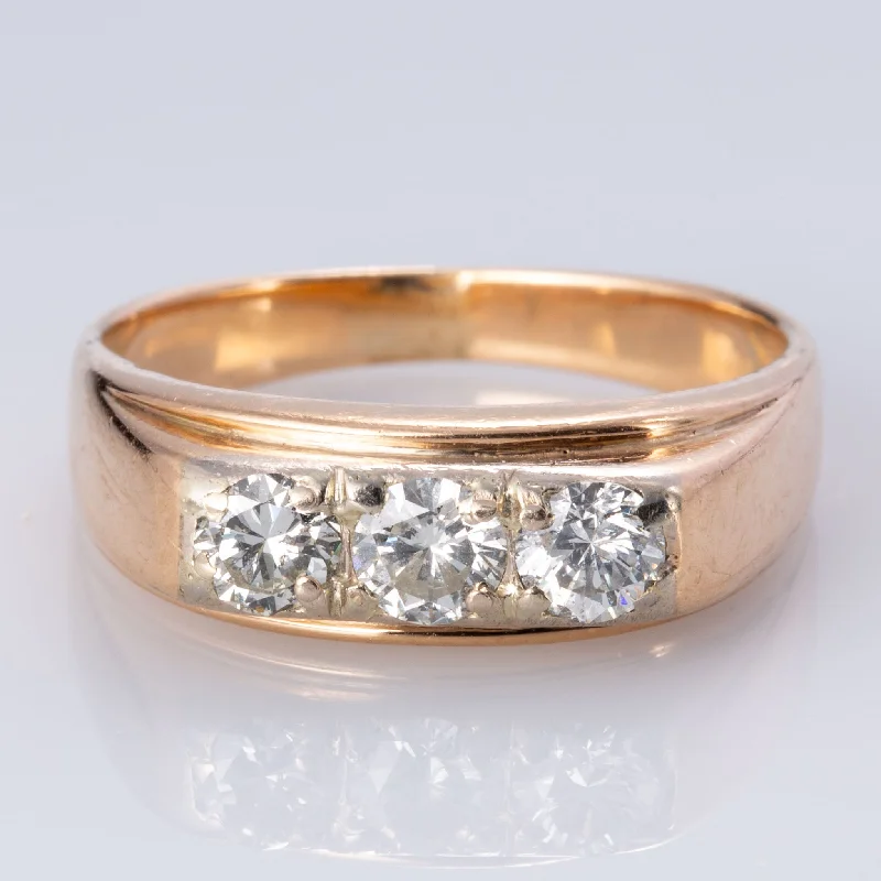 The Jewelry Sale You've Been Waiting For Is Here 14K Yellow and White Gold Trio Diamond Ring | 1.02 ctw | SZ 12 |
