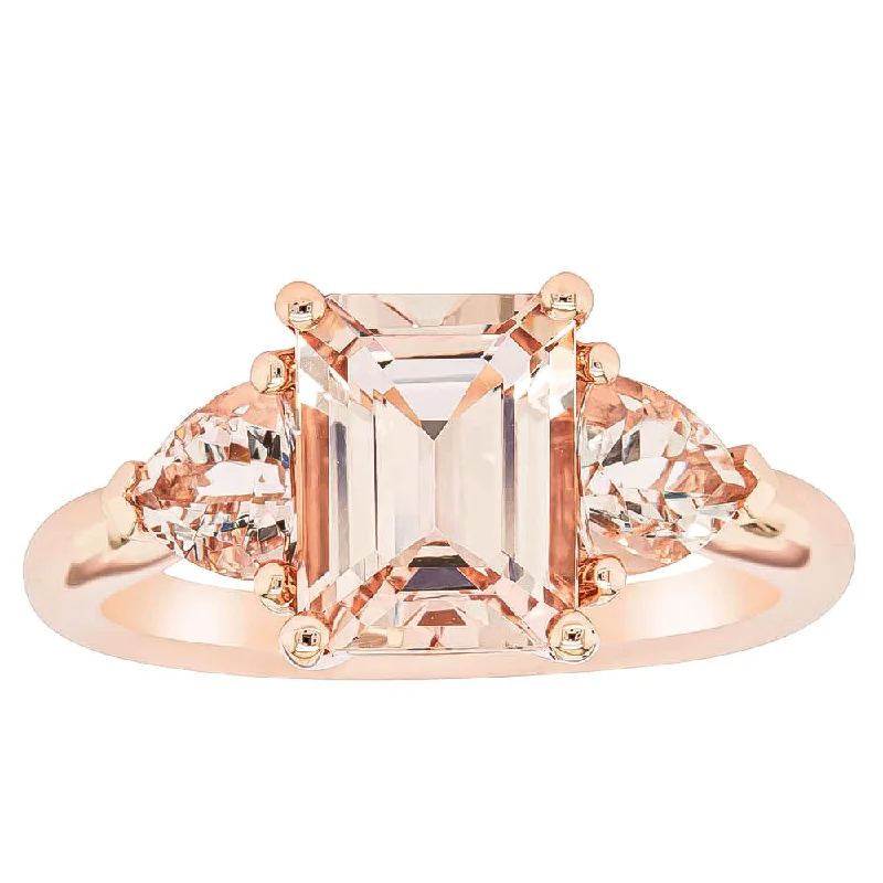 Sparkle For Less – Shop Jewelry Deals Now 18ct Rose Gold 2.12ct Morganite Malibu Ring