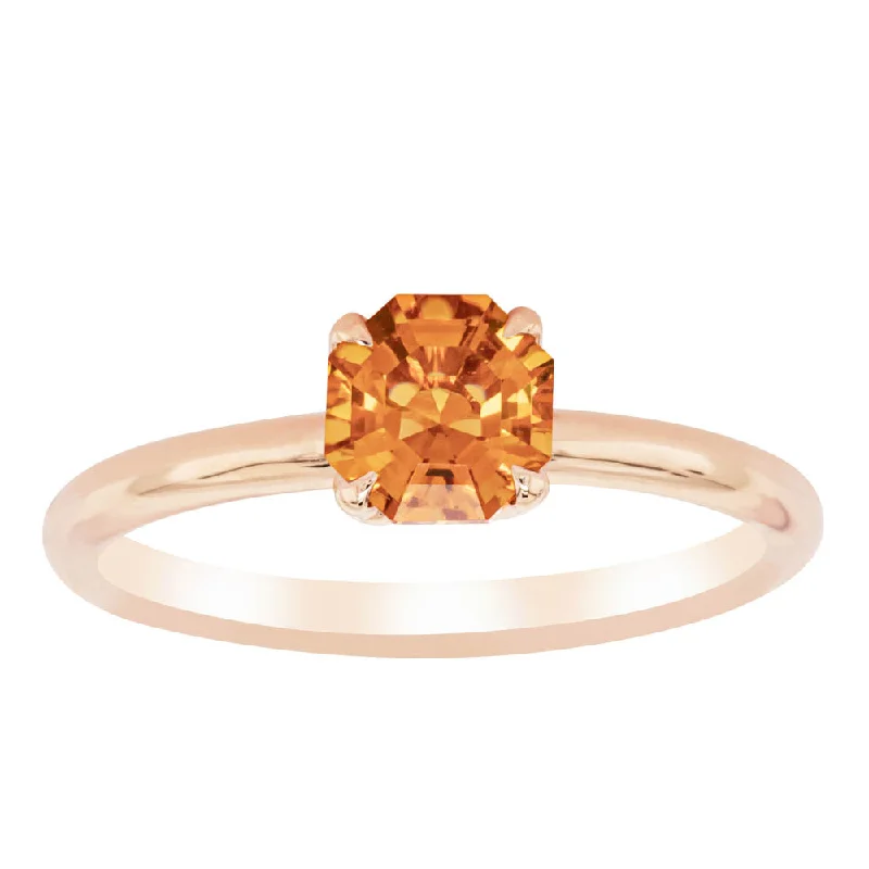 Timeless Beauty, Unbeatable Deals – Jewelry Sale On 18ct Rose Gold Citrine Mini Octavia Ring
