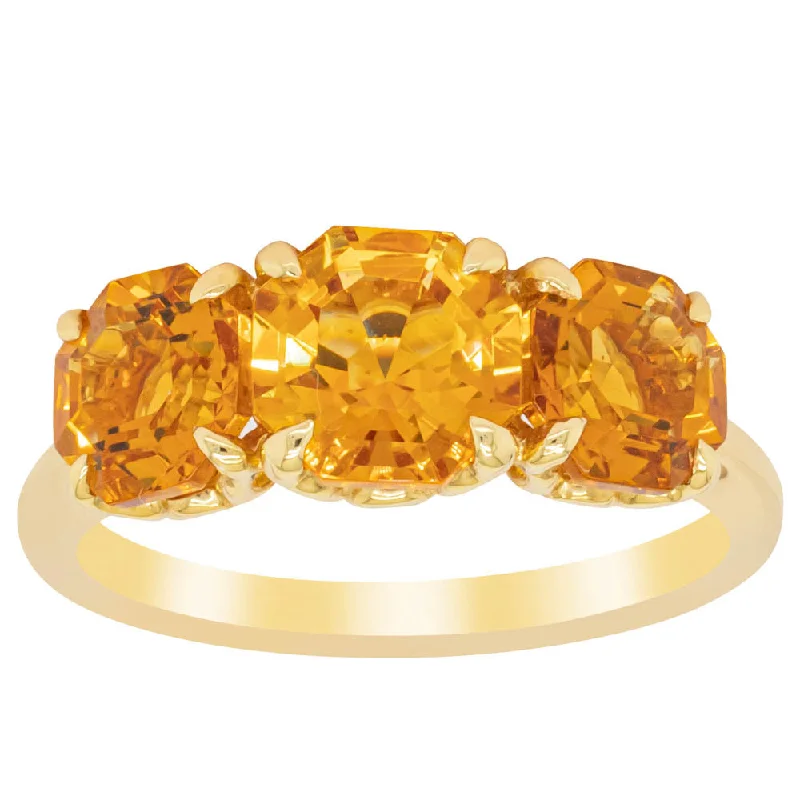 Limited-Stock Jewelry Sale – Once It's Gone, It's Gone 18ct Yellow Gold Three Stone Citrine Octavia Ring Limited-Stock Jewelry Sale – Once It's Gone, It's Gone 18ct Yellow Gold Three Stone Citrine Octavia Ring