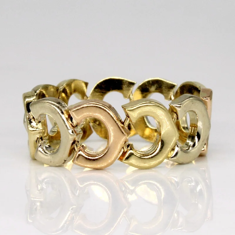 Bestselling Jewelry Now On Sale – Elevate Your Look 18k Tri Tone Gold Chain Link Ring | SZ 6.25 | Bestselling Jewelry Now On Sale – Elevate Your Look 18k Tri Tone Gold Chain Link Ring | SZ 6.25 |