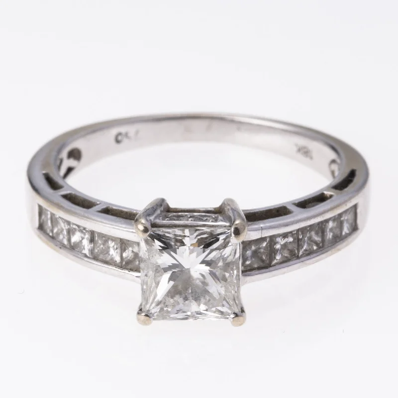 Shine In Style – Shop Jewelry Discounts Today 18K White Gold Princess Cut Diamond Ring | 1.06 ctw, 0.38ctw, 0.05ctw | SZ 5.5 | Shine In Style – Shop Jewelry Discounts Today 18K White Gold Princess Cut Diamond Ring | 1.06 ctw, 0.38ctw, 0.05ctw | SZ 5.5 |