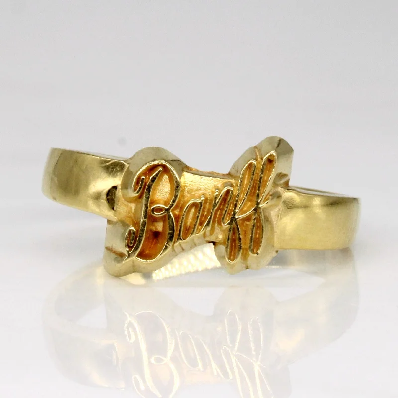 Final Call For Exquisite Jewelry At Reduced Rates 18k Yellow Gold Banff Ring | SZ 5.75 | Final Call For Exquisite Jewelry At Reduced Rates 18k Yellow Gold Banff Ring | SZ 5.75 |