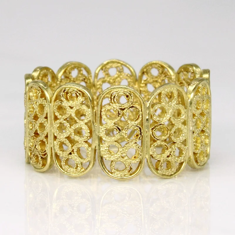 Sparkle For Less – Shop Jewelry Deals Now 18k Yellow Gold Lattice Ring | SZ 6 |