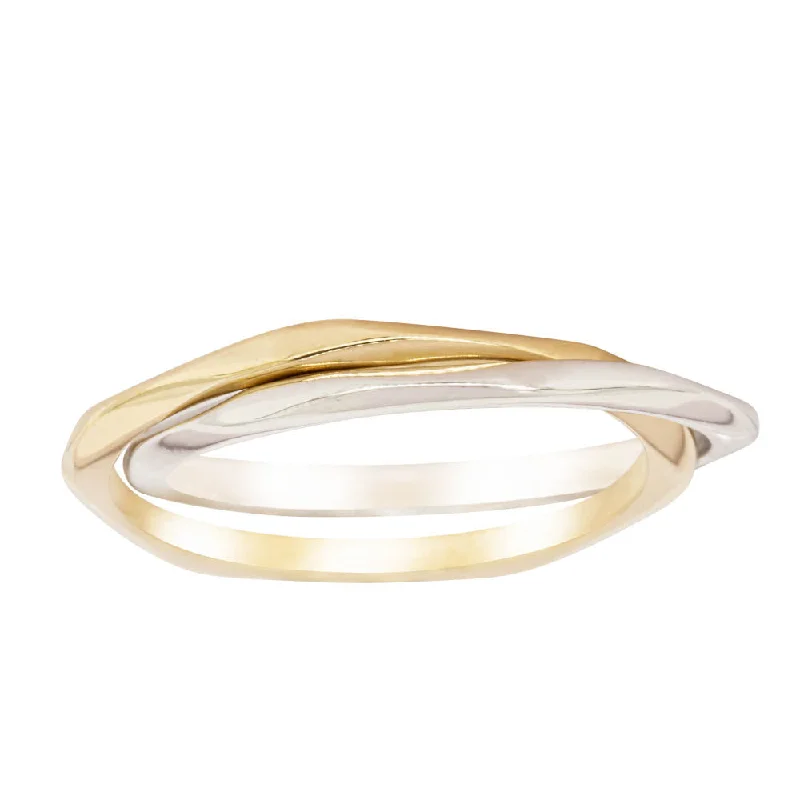 Shine Bright With Our Special Jewelry Promotions 9ct Yellow Gold & Sterling Silver Entwined Ring Shine Bright With Our Special Jewelry Promotions 9ct Yellow Gold & Sterling Silver Entwined Ring