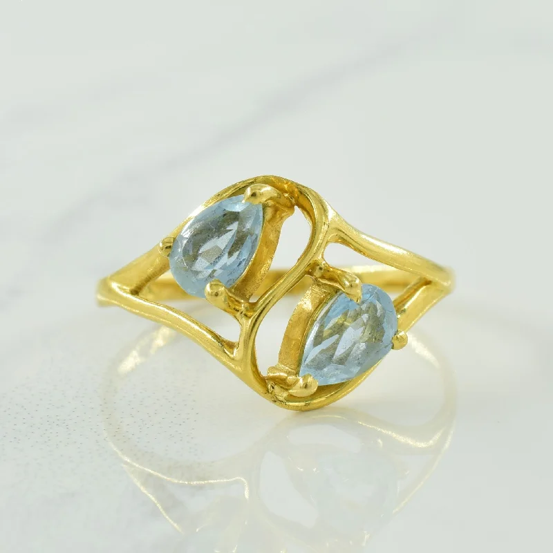 Chic And Stylish Jewelry At Discounted Prices Aquamarine Bypass Ring | 0.60ctw | SZ 6 | Chic And Stylish Jewelry At Discounted Prices Aquamarine Bypass Ring | 0.60ctw | SZ 6 |