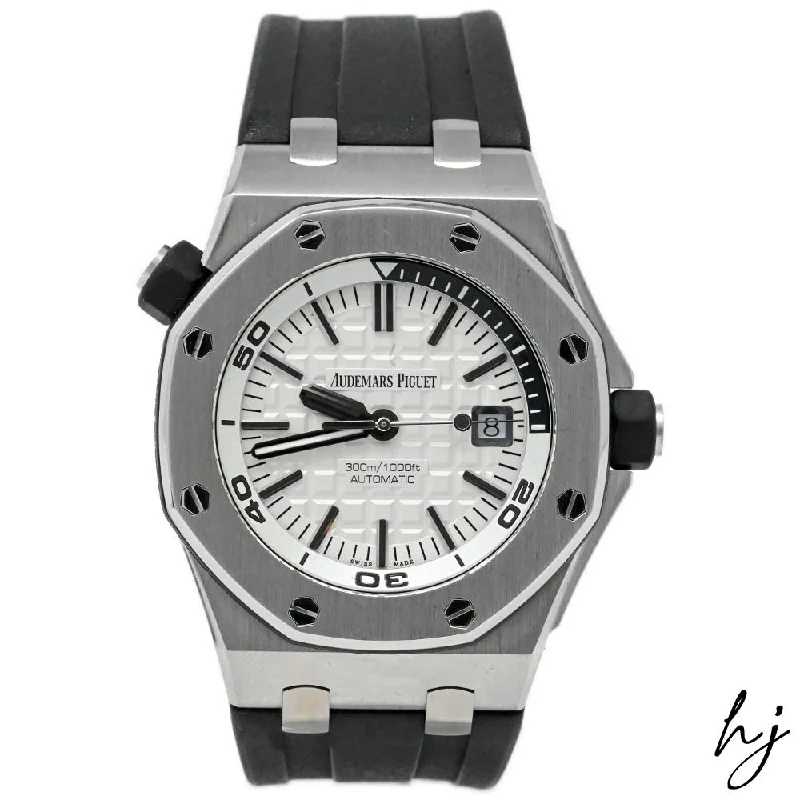 Huge Savings On Premium Jewelry Styles Audemars Piguet Royal Oak Offshore Diver Stainless Steel 42mm White Reference #: 15710ST.OO.A002CA.02 Huge Savings On Premium Jewelry Styles Audemars Piguet Royal Oak Offshore Diver Stainless Steel 42mm White Reference #: 15710ST.OO.A002CA.02