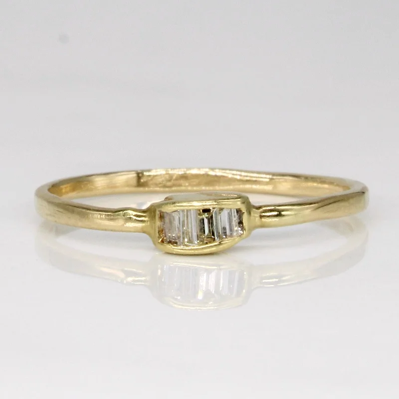Exclusive Jewelry Bundles At Discounted Rates Baguette Cut Diamond Ring | 0.12ctw | SZ 6 |