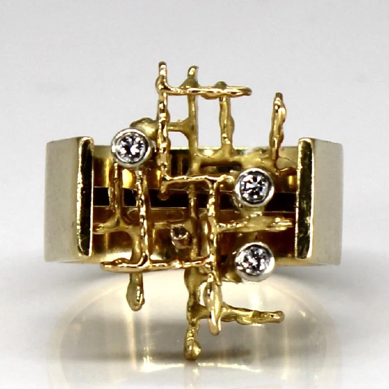 Flash Sale On Elegant Jewelry – Don't Miss Out Bezel Set Diamond Textured Gold 18k Ring | 0.12ctw | SZ 6.75 | Flash Sale On Elegant Jewelry – Don't Miss Out Bezel Set Diamond Textured Gold 18k Ring | 0.12ctw | SZ 6.75 |