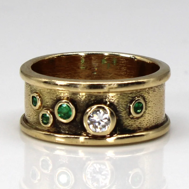 Affordable Luxury Jewelry – Style At A Great Price Bezel Set Emerald & Diamond 14k Band | 0.15ct | SZ 7.5 | Affordable Luxury Jewelry – Style At A Great Price Bezel Set Emerald & Diamond 14k Band | 0.15ct | SZ 7.5 |